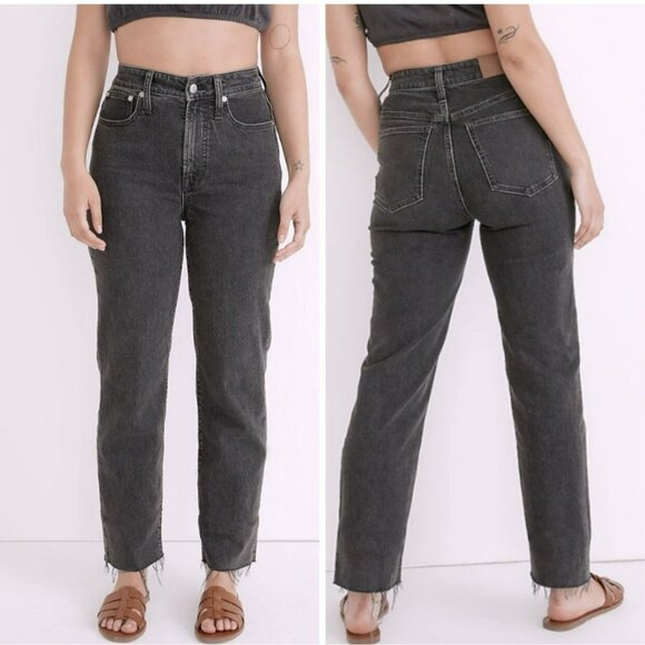 Madewell Womens 29 Tall Curvy Perfect Vintage Straight Jeans Black - Picture 2 of 12